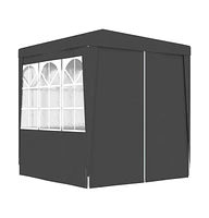 Professional Party Tent with Side Walls 8.2'x8.2' Anthracite 0.3 oz/ft²
