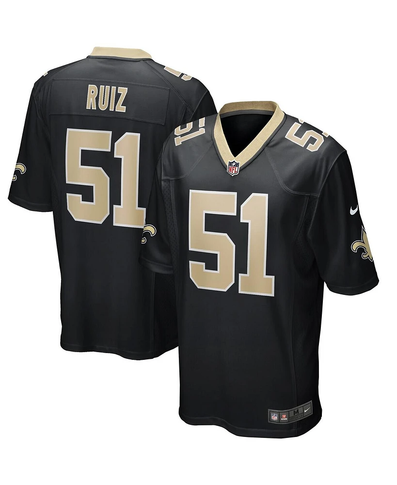 Nike Men's Cesar Ruiz Black New Orleans Saints Player Game Jersey