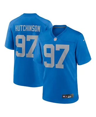 Nike Men's Aidan Hutchinson Blue Detroit Lions Alternate Game Jersey