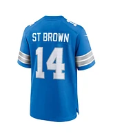 Nike Men's Amon-Ra St. Brown Blue Detroit Lions Game Jersey