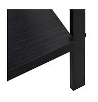 vidaXL 3-Layer Book Shelf Black 23.6"x10.9"x35.6" Engineered Wood