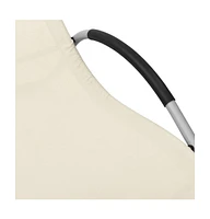 vidaXL Sun Lounger Textilene Cream and Gray