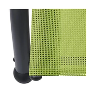 vidaXL Double Sun Lounger with Canopy Textilene Green