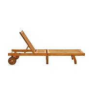 vidaXL Sun Lounger Solid Acacia Wood