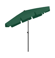 vidaXL Beach Parasol Green 78.7"x49.2"