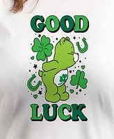 Hybrid Apparel Plus Trendy Care Bears Good Luck Graphic Crew Neck T-Shirt