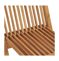 Folding Patio Chairs pcs Solid Teak Wood