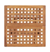vidaXL Folding Patio Table 19.7"x19.7"x19.7" Solid Teak Wood
