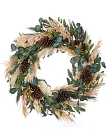 Seasonal 30" Eucalyptus and Pampas Wreath