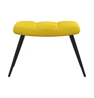 Relaxing Chair with a Stool Mustard Yellow Velvet