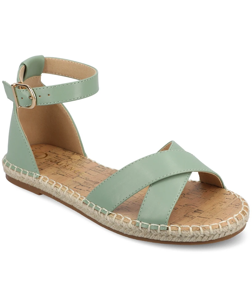 Journee Collection Women's Lyddia Espadrille Flat Sandals