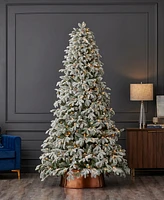 Seasonal 7.5ft Lexington Fir Lightly Dusted Tree, 500 Warm Led Lights