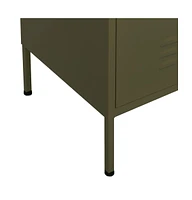 vidaXL Storage Cabinet Olive Green 31.5"x13.8"x40" Steel