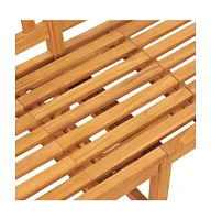 3-Seater Patio Bench with Table 59.1" Solid Teak Wood