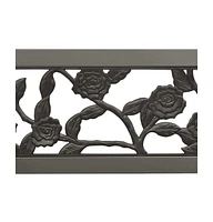 vidaXL Twin Patio Bench 96.9" Gray Steel