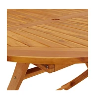 Folding Garden Table 43.3" Solid Acacia Wood