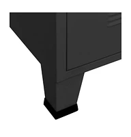 Industrial Tv Stand Black 41.3"x13.8"x16.5" Metal