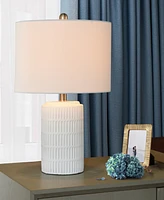 StyleCraft Home Collection 21" Metal Joni Ceramic Table Lamp