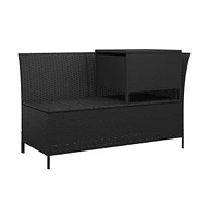 vidaXL Piece Patio Lounge Set with Cushions Poly Rattan