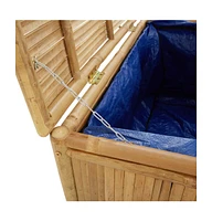 vidaXL Patio Storage Box 43.3"x20.5"x21.7" Bamboo