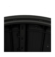 vidaXL 3-in-1 Patio Storage Box Black Polypropylene