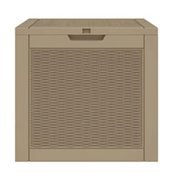 vidaXL Patio Storage Box Light Brown 21.9"x16.9"x20.9" Polypropylene