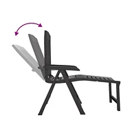 vidaXL Sun Lounger Anthracite Plastic