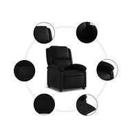 vidaXL Recliner Chair Black Faux Leather