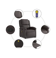 vidaXL Massage Recliner Chair for Living Room, Adjustable Recliner with 6-Point Vibration Massage, Home Theater Seating with Padded Seat Backrest, Dar