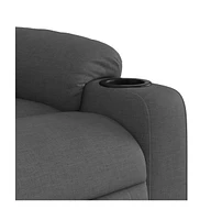 vidaXL Massage Recliner Chair Dark Gray Fabric
