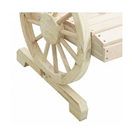 vidaXL Patio Adirondack Chair 2-Seater Solid Wood Fir