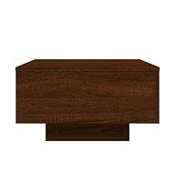 vidaXL Coffee Table Brown Oak 21.7"x21.7"x12.2" Engineered Wood