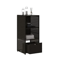 vidaXL Patio Storage Cabinet 19.7"x21.7"x45.3" Poly Rattan
