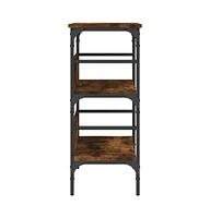 vidaXL Console Table Smoked Oak 29.5"x12.6"x29.5" Engineered Wood
