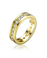 14 Gold Plated Overlay Cubic Zirconia Band Ring