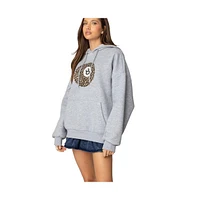 Edikted Women's Leopard 8 Oversized Hoodie