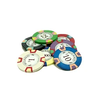 Slickblue Real Clay Poker Chips (25-Pack) – Authentic Casino-Style Chips for Home Games and Tournaments