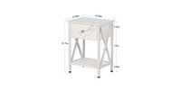 Slickblue Set of 2 Rustic Nightstands - 1 Drawer Design Warm Wood Finish