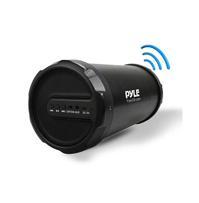 Pyle Wireless Bluetooth Tube BoomBox Speaker System with Rechargeable Battery, Aux Input, 40W Power