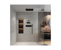 Casainc Luxury 5-Function Flush Mounted Thermostatic Shower System With Neck Massage Spout