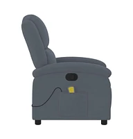 vidaXL Massage Recliner Chair Dark Gray Velvet