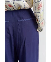 Chinti & Parker Linen Blend Wide Leg Trousers