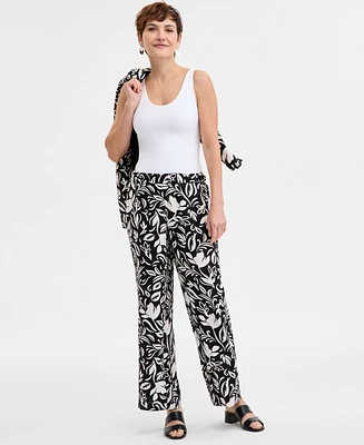 Jm Collection Women's Printed Pull-On Pants, Exclusively at Macy's