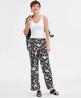 Jm Collection Women's Printed Pull-On Pants, Exclusively at Macy's