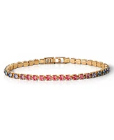 Jessica Simpson Colorful Crystal Tennis Bracelet Set - Sparkling Stackable Bracelets