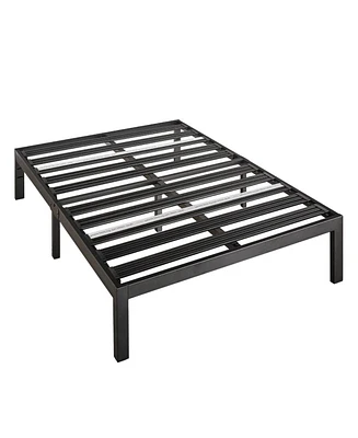 Slickblue Metal Platform Bed Frame with 3.86 inch Wide Heavy Duty Steel Slats