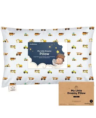 Jumbo Toddler Pillow with Pillowcase, 14X20 Soft Organic Pillows for Sleeping, Kids Travel
