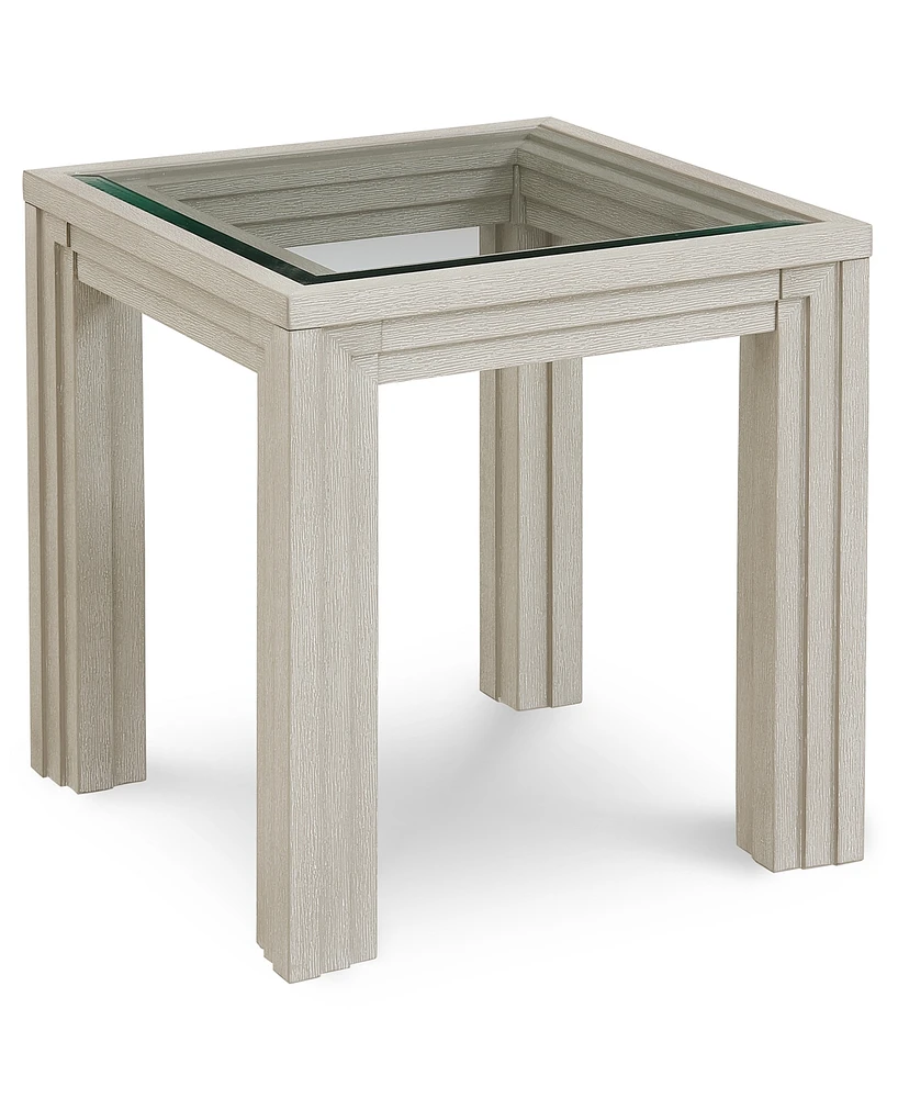 Cascade 24" Glass Top End Table