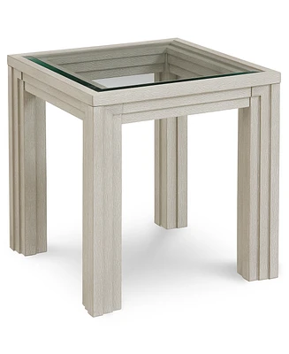 Cascade 24" Glass Top End Table