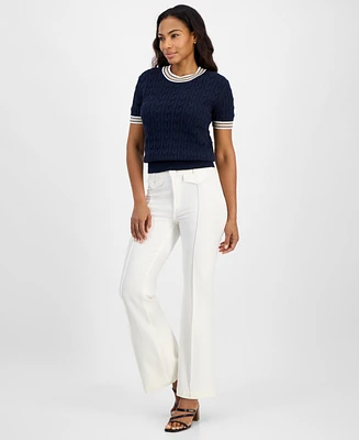 Tommy Hilfiger Women's Bootleg Silhouette Ponte Pants